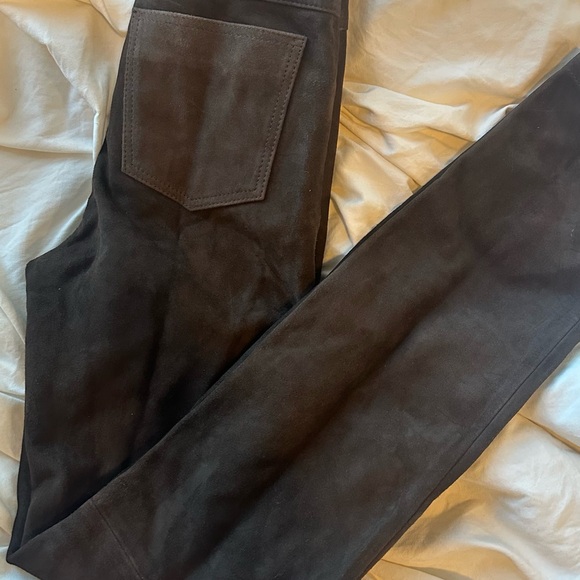 Deadwood Leather Brown Suede Pants - Picture 1 of 6